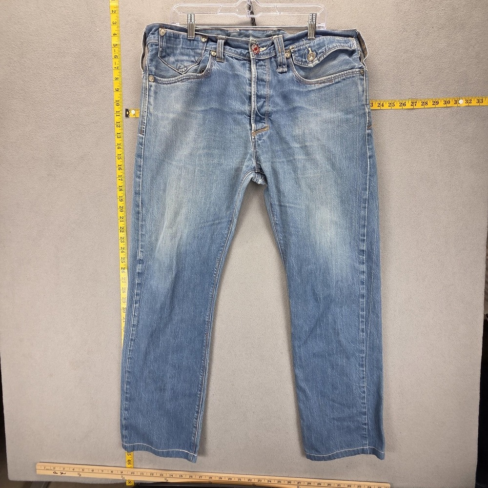 Vintage Levis Engineered Jeans Mens Blue Button Fly Medium Wash Fits 36x30